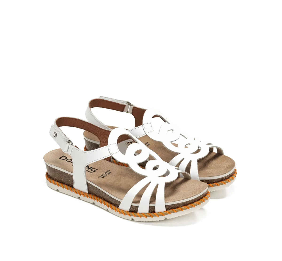 Dorking Sport D9322 sandalo donna bianco velcro