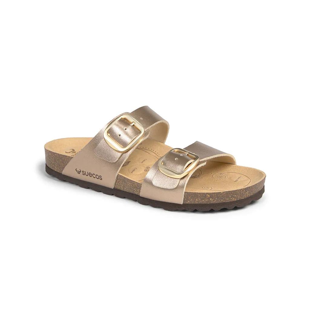 Suecos Vind sandali donna taupe pianta piatta