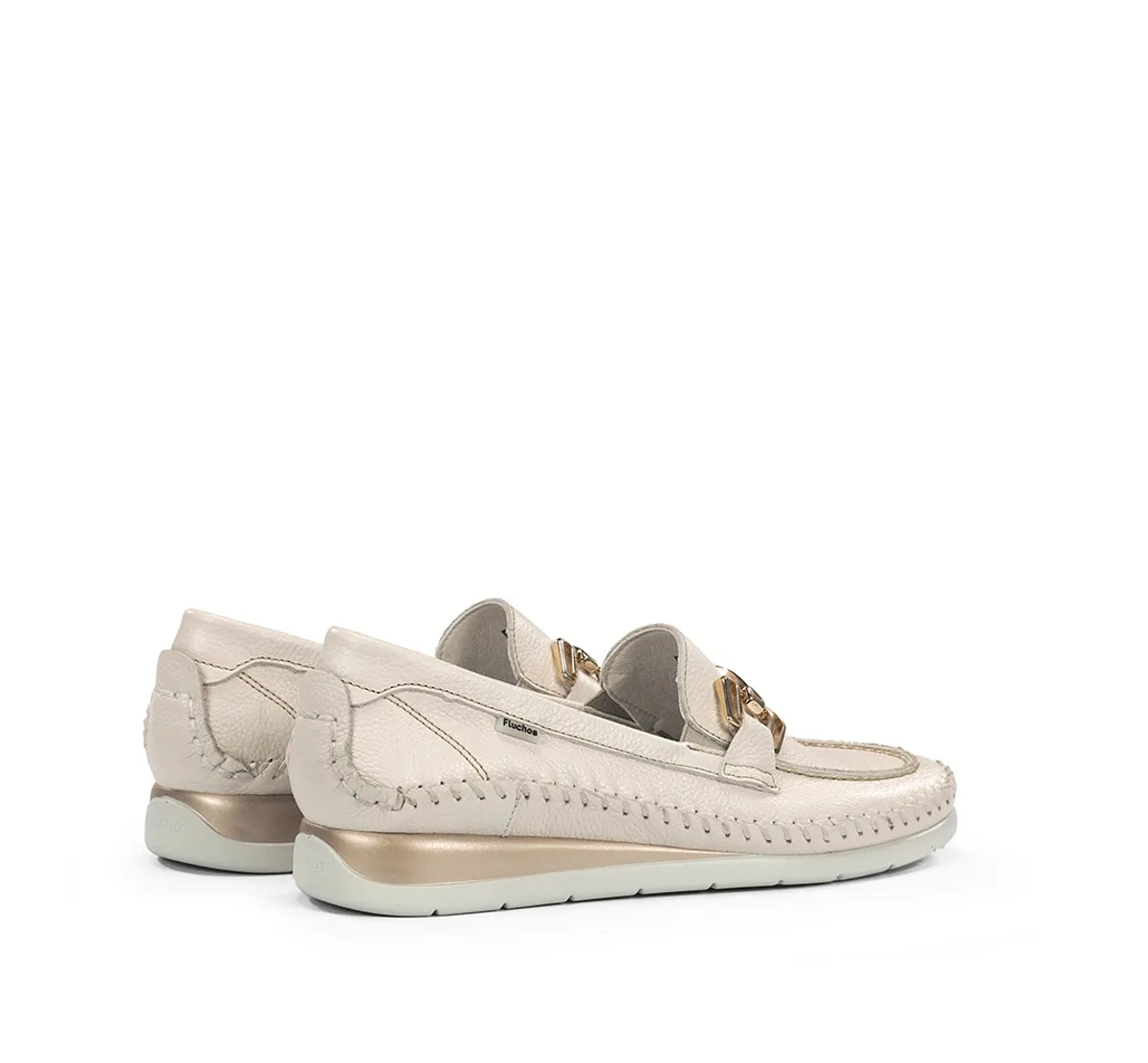 Fluchos Sella F2141 mocassini donna taupe zeppetta