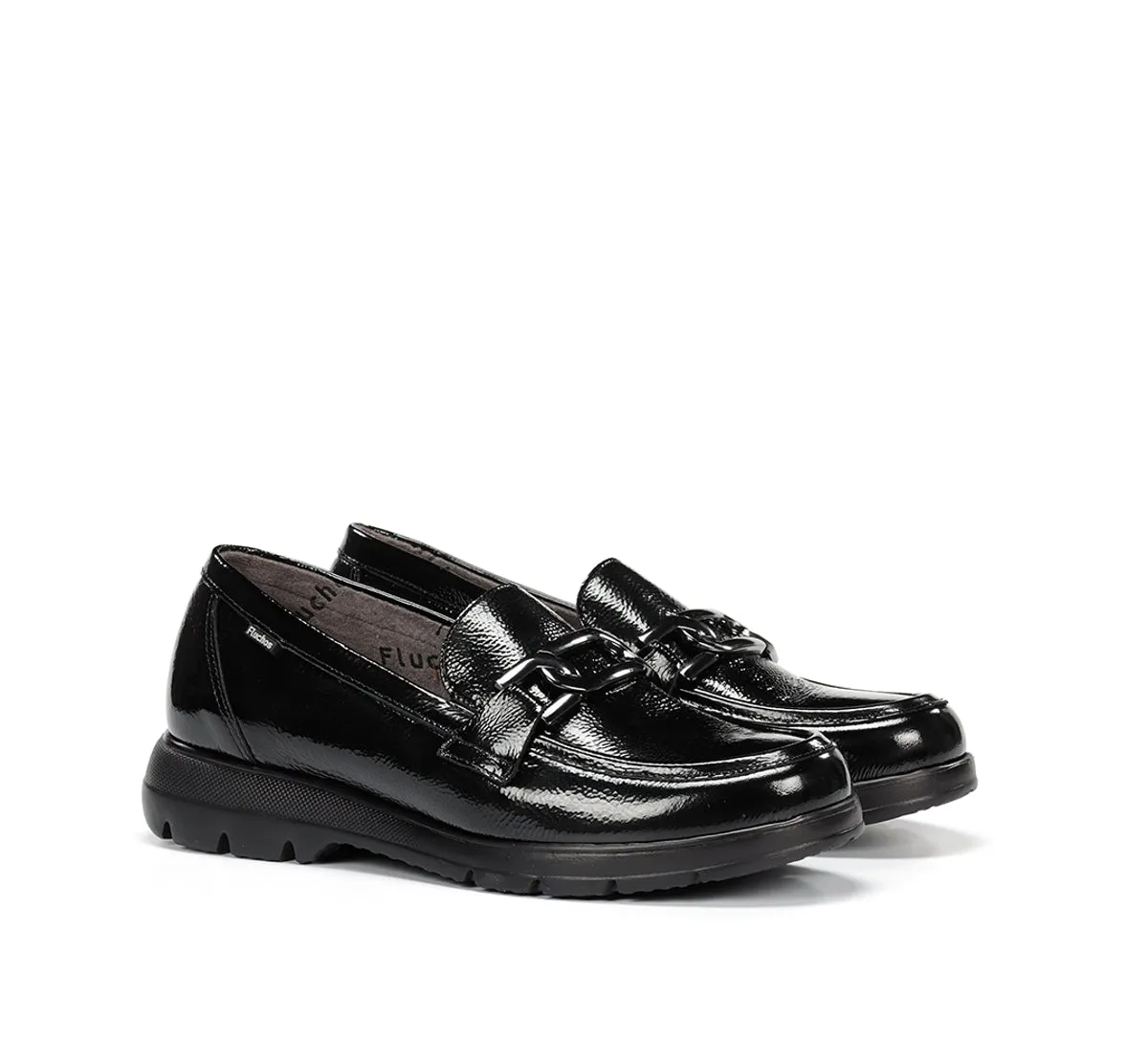 Fluchos Gladis F1794 mocassino nero donna leggero