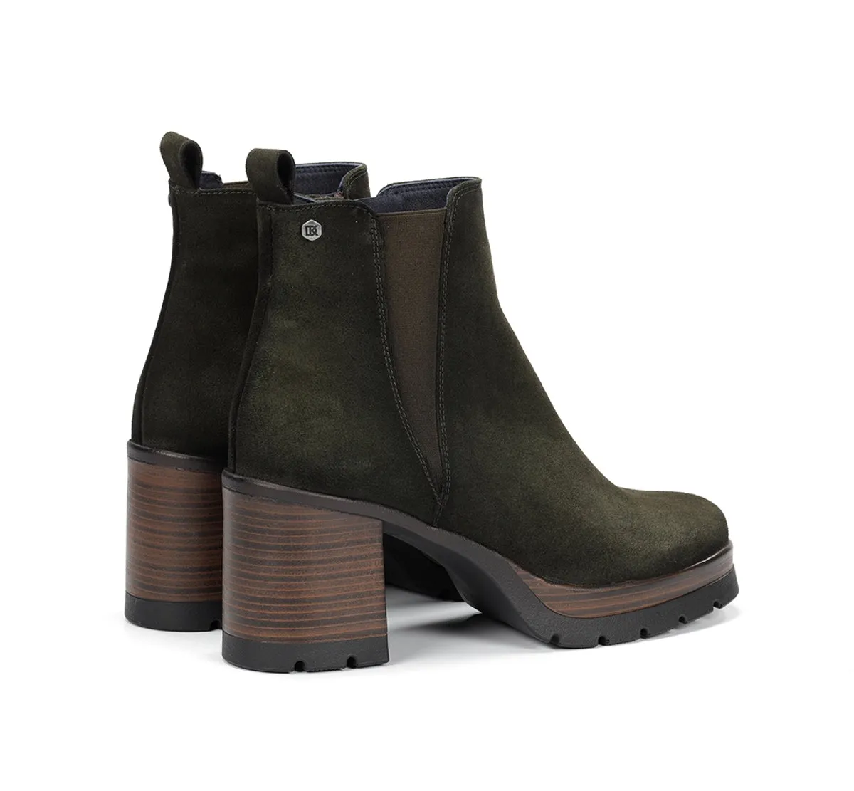 Fluchos Safe D9414 stivaletti donna verde tacco legno