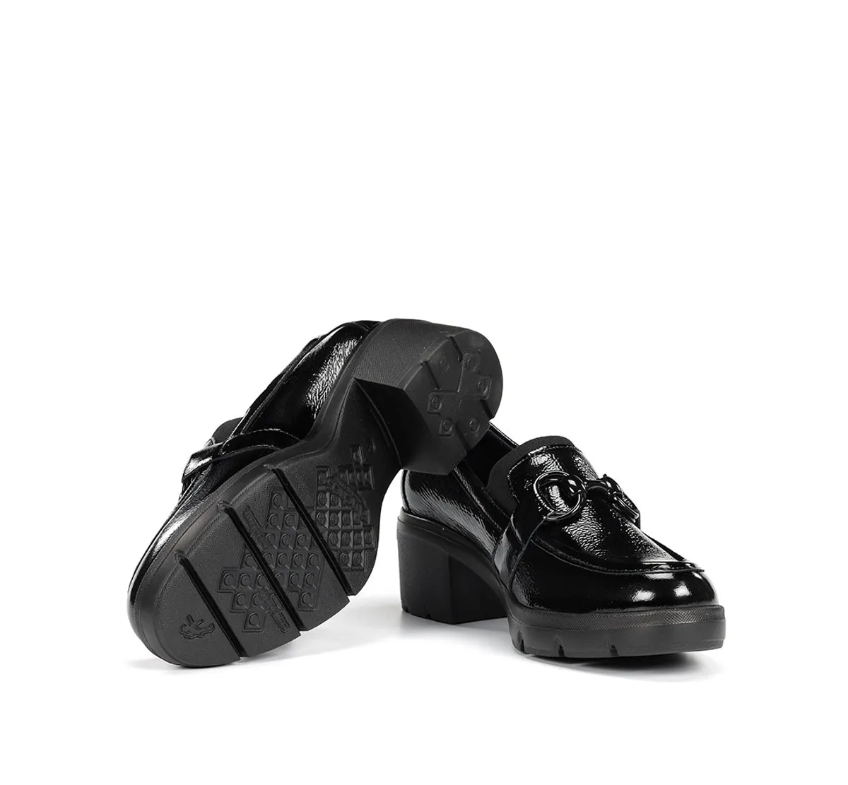 Fluchos Fugaz F2111 mocassino donna nero suola track