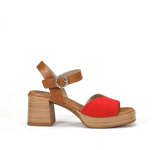 Fluchos Diamond D9283 sandali donna rossi tacco