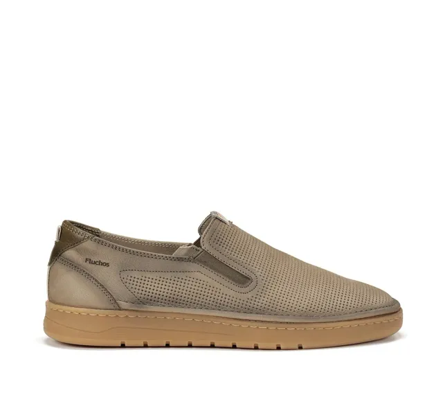 Fluchos Leo F1946 slip on uomo marrone suola retro