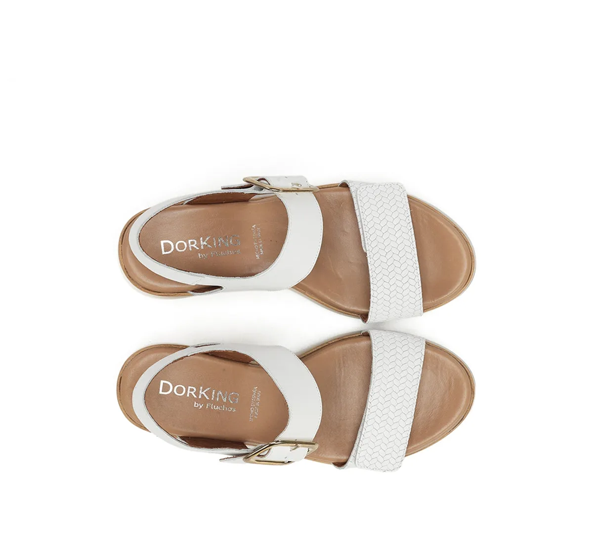 Fluchos Prince D9642 sandalo donna bianco con zeppa