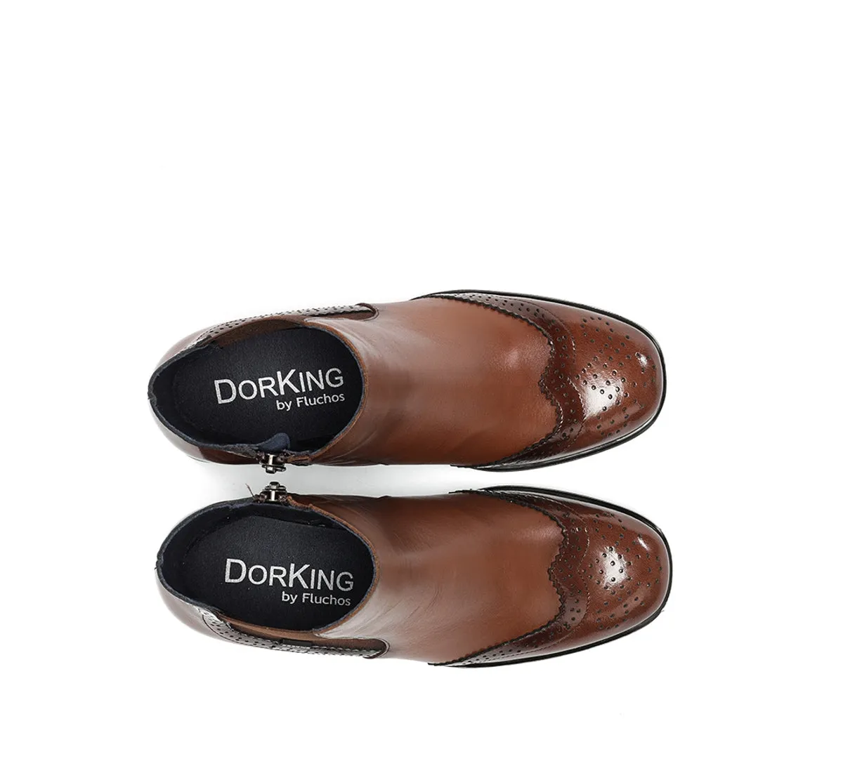 Dorking Ikia D9368 stivaletti donna marroni fibbie