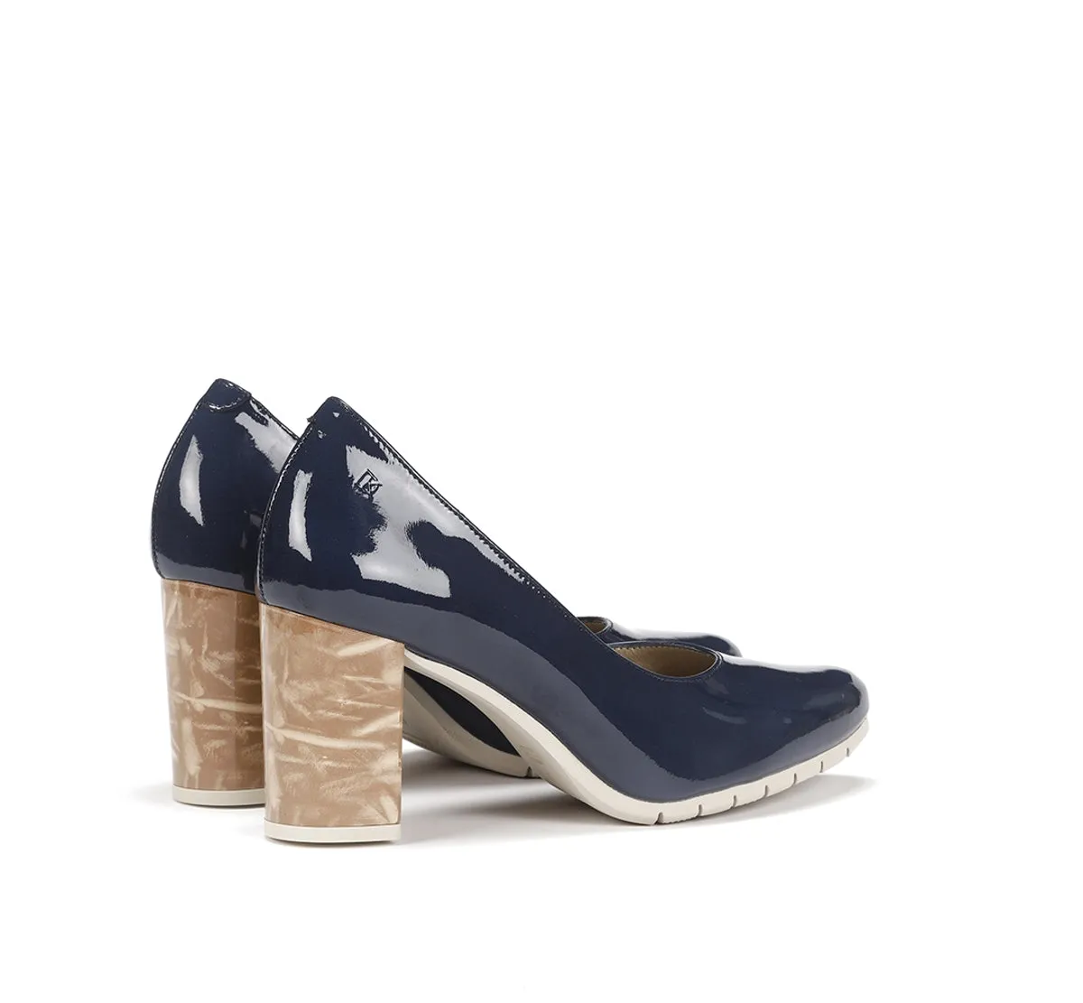 Fluchos Tian D8737 scarpe con tacco blu tacco medio