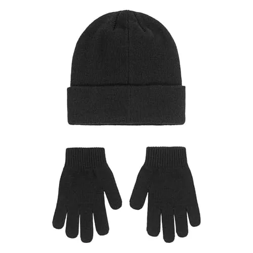 Nike set cappello lana e guanti con logo invernali