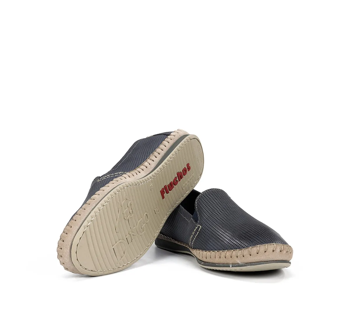 Fluchos Bahamas 8674 Mocassini Uomo Blu Senza Lacci