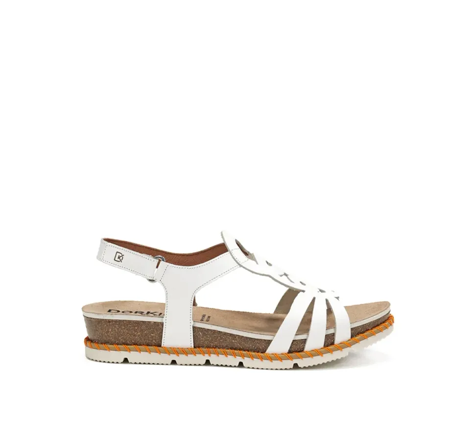 Dorking Sport D9322 sandalo donna bianco velcro
