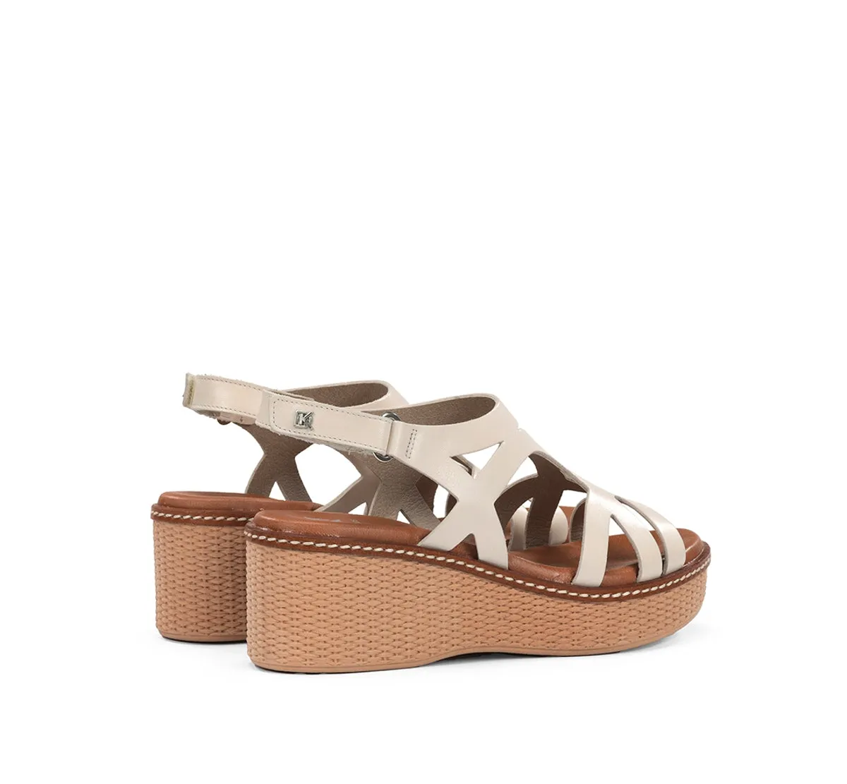 Fluchos Nido D9451 sandalo donna taupe zeppa