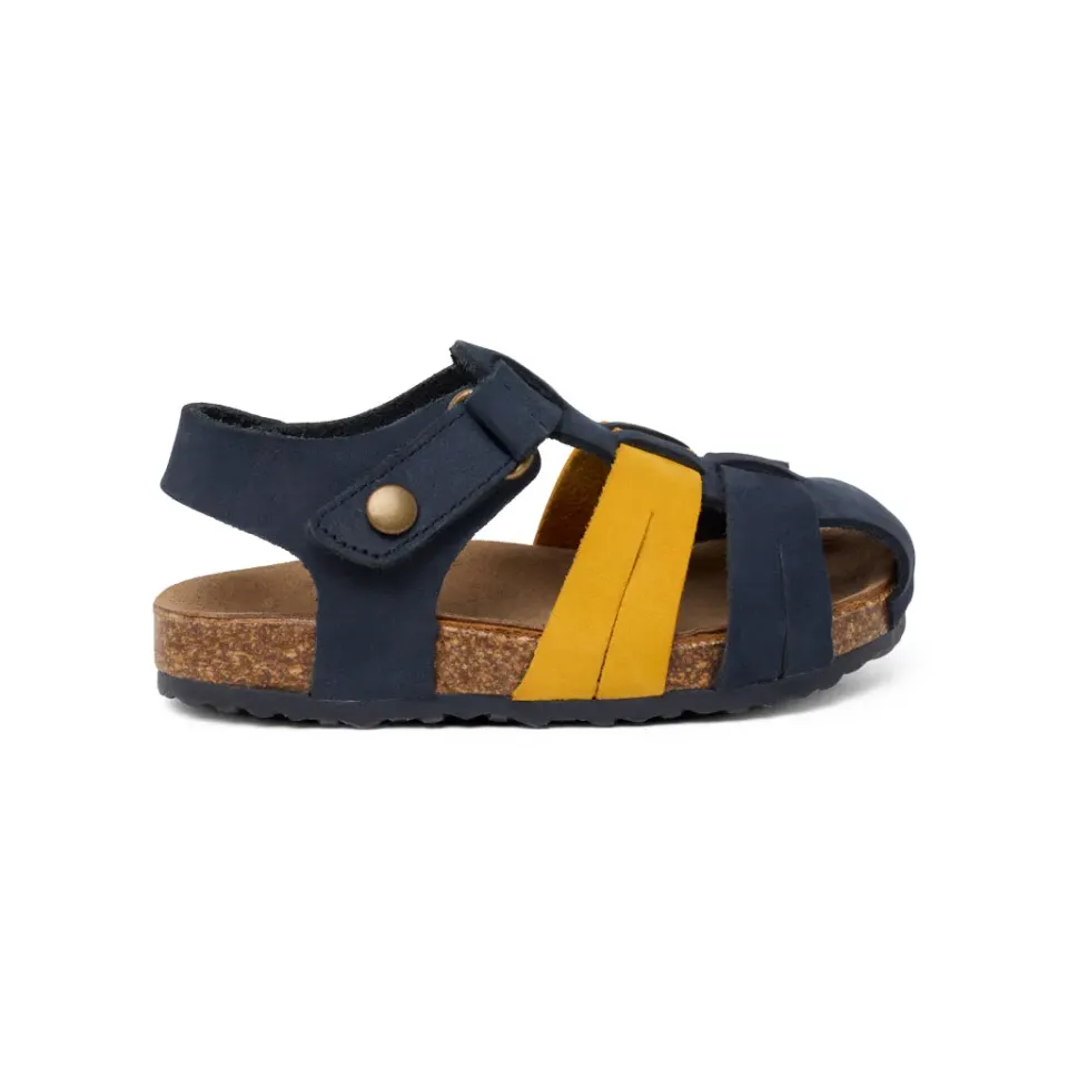 Suecos Liten sandali primi passi bimbo blu pelle