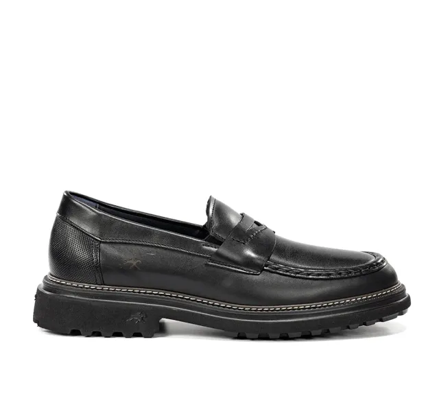 Fluchos Lincon F2058 Mocassini Uomo Neri Classici