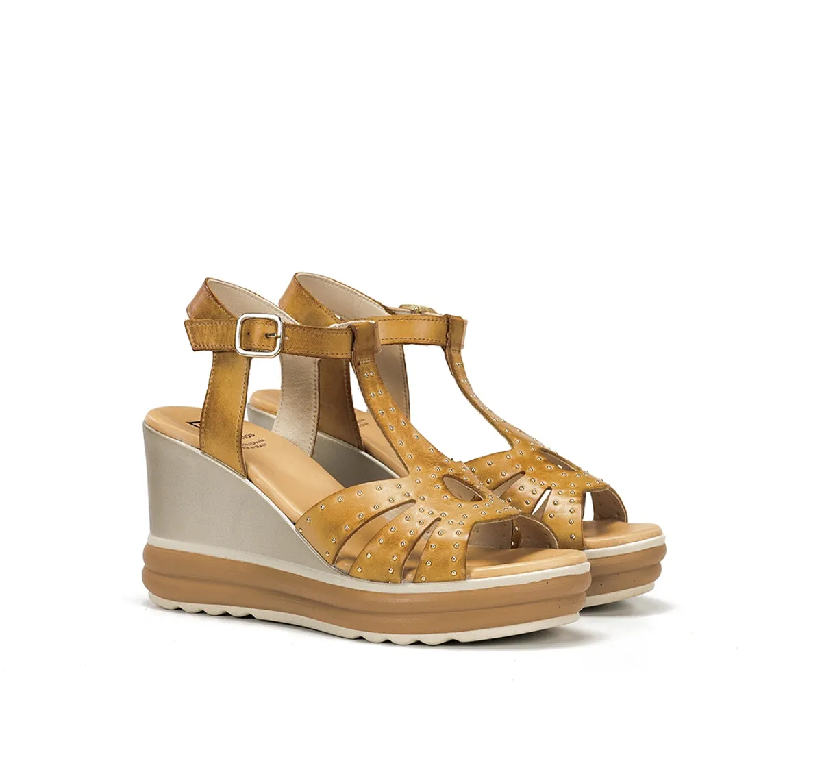 Fluchos Diane D9701 sandali donna marroni zeppa