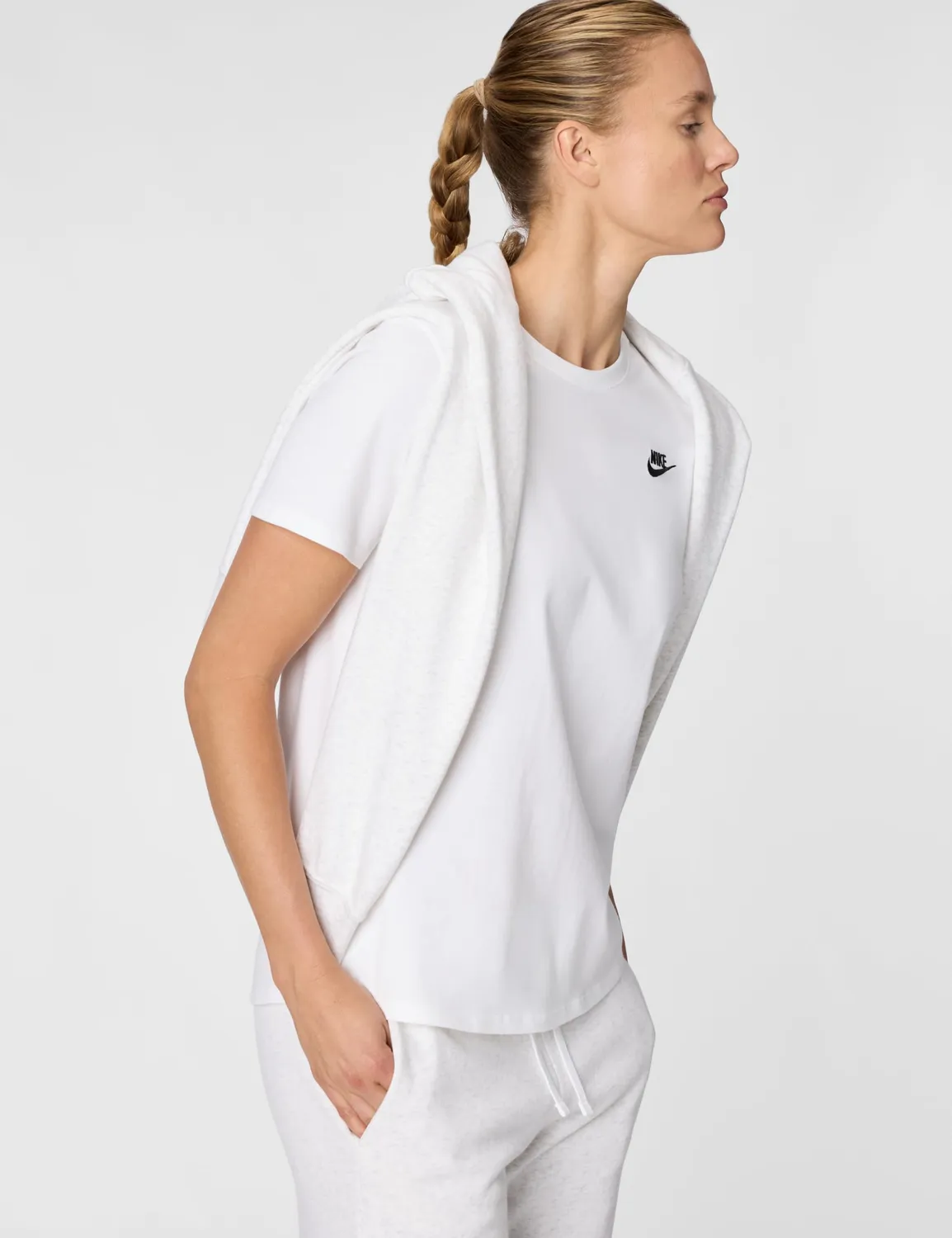 Nike NSW Tee Club t-shirt donna nera cotone