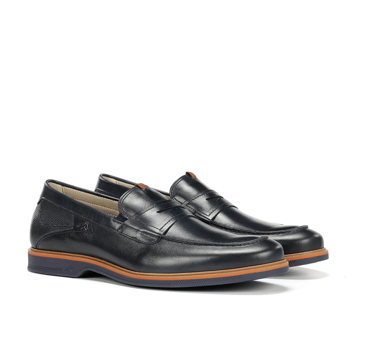 Fluchos Tristan F1747 mocassino uomo blu pianta ampia