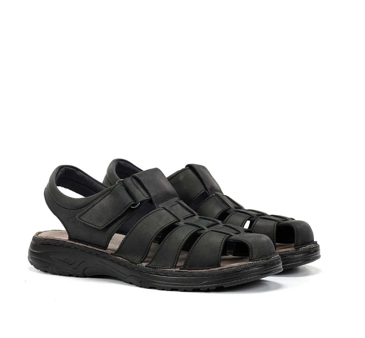 Fluchos Azores F2198 sandalo uomo nero con velcro