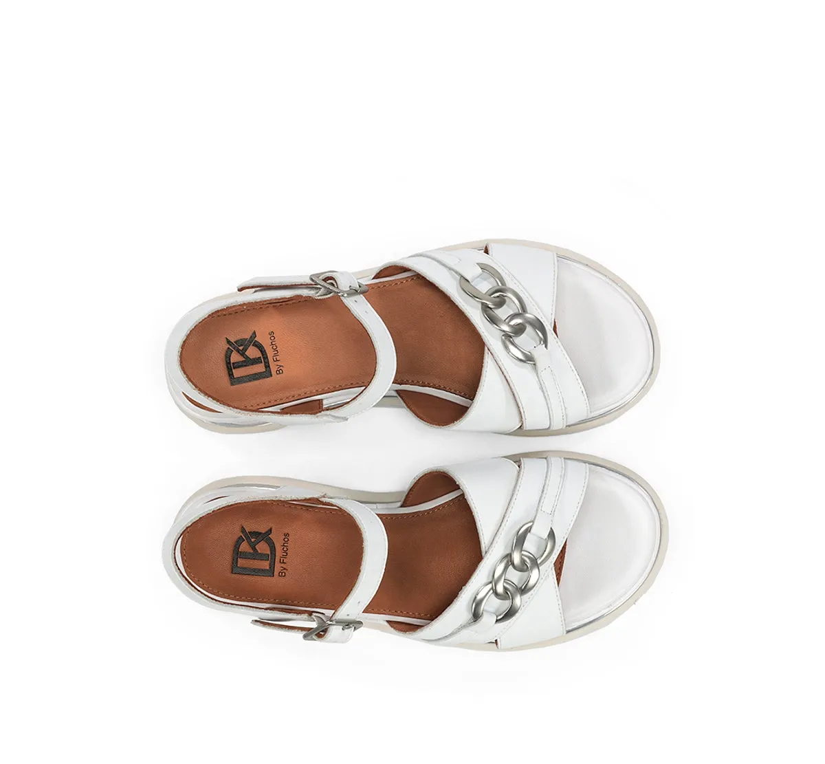 Dorking Nika D9527 Sandali Donna Bianchi Fibbie